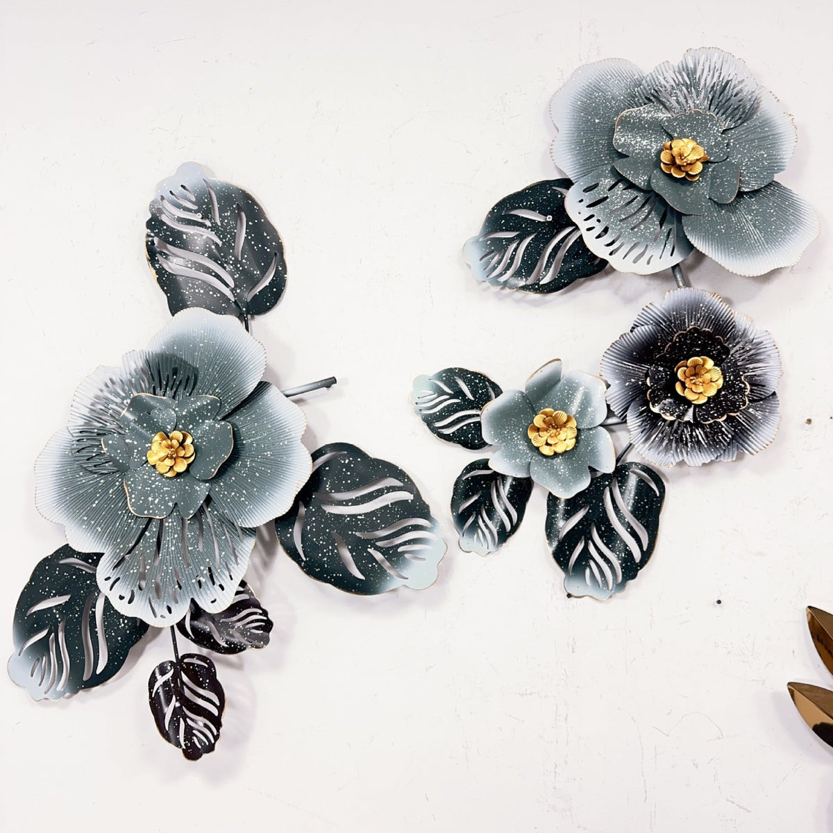 Floral Metal Wall Art Sculpture Cement 37 | High & Bury