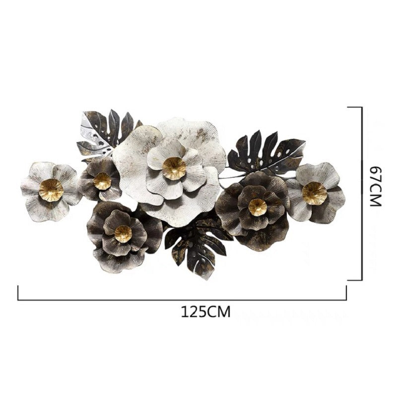 Floral Metal Wall Sculpture | High & Bury