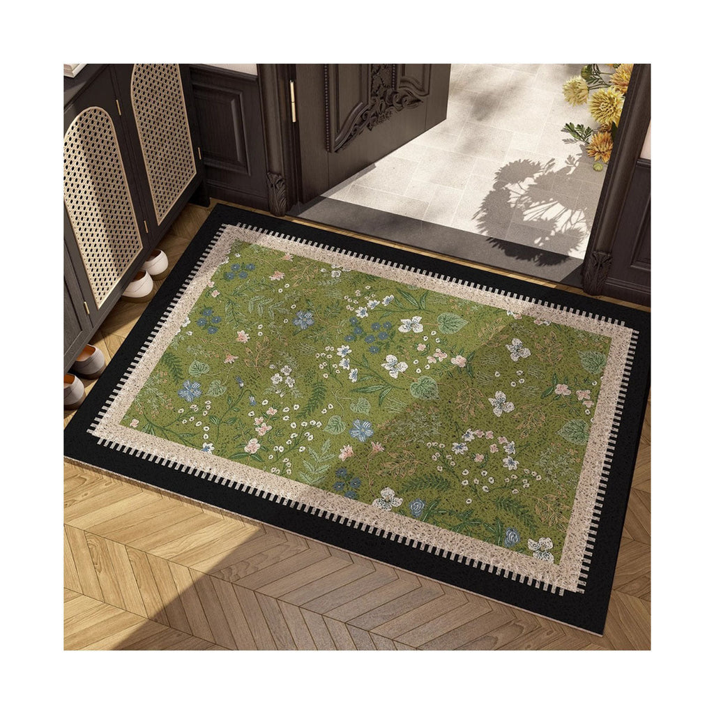 Floral Pattern Area Rug Non Slip | High & Bury