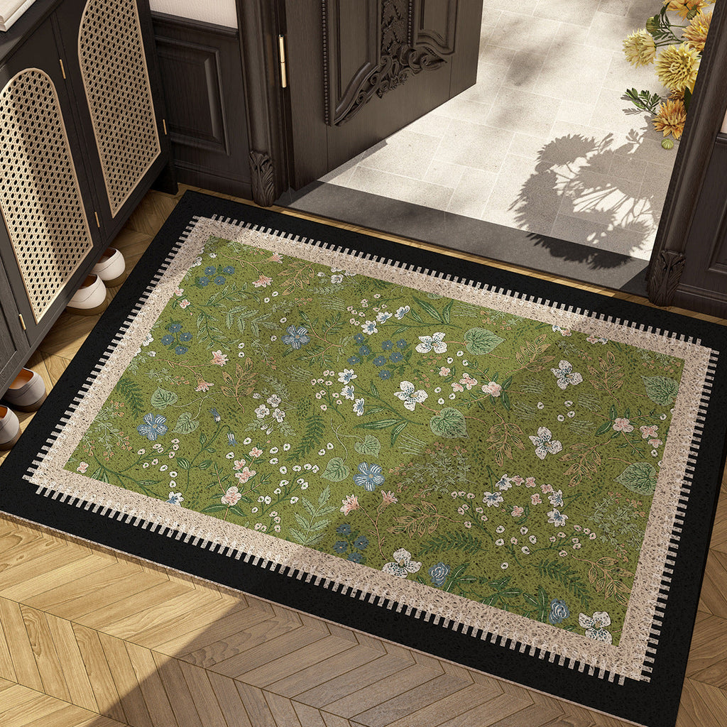 Floral Pattern Area Rug Non Slip | High & Bury