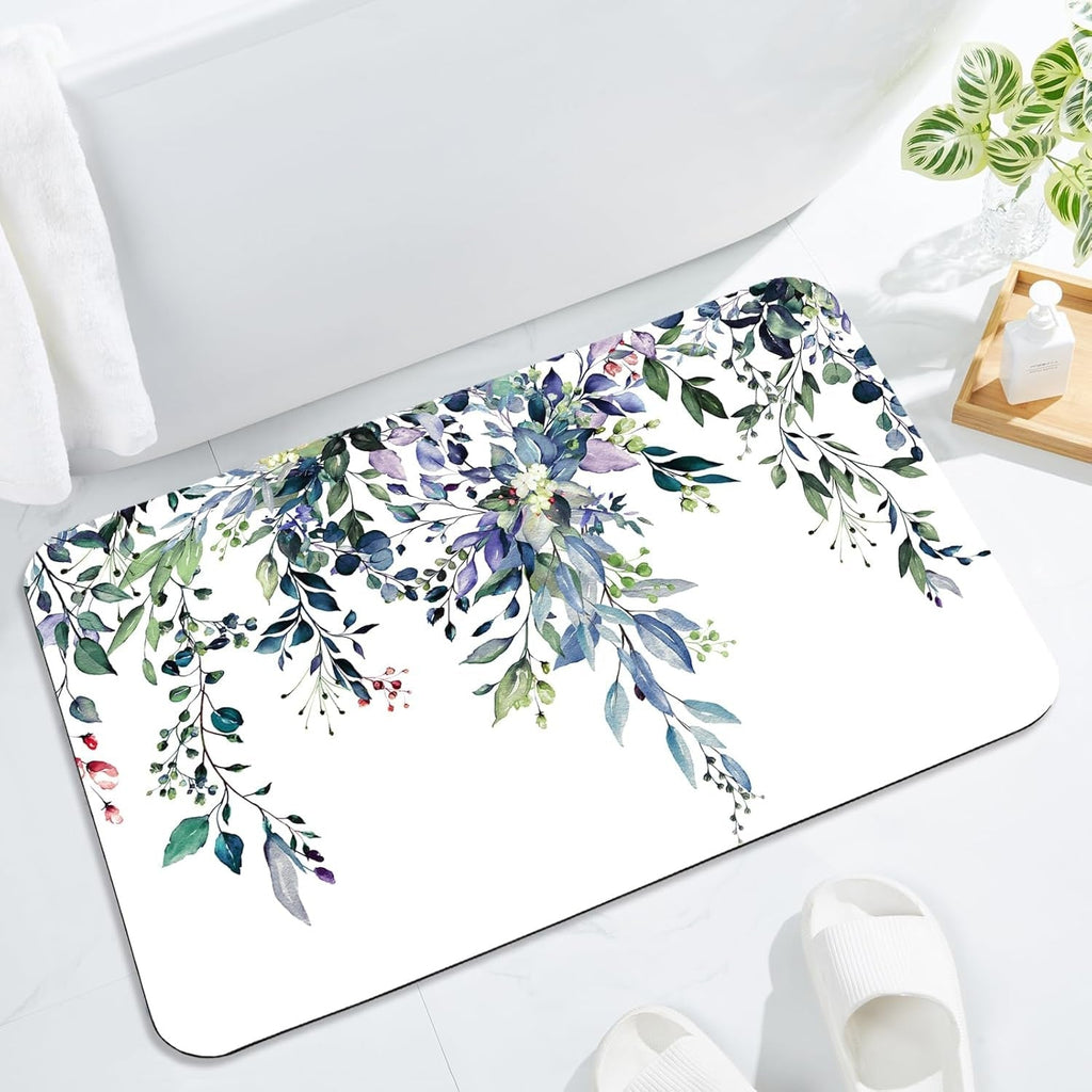 Floral Pattern Bath Mat | High & Bury