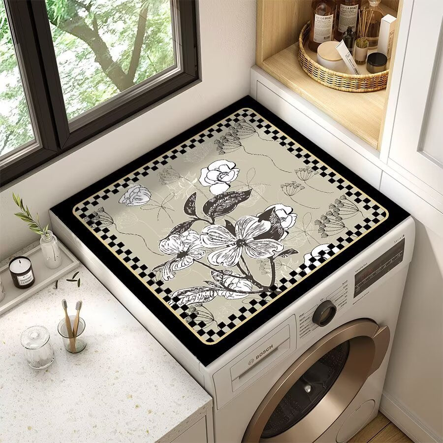 Floral Patterned Laundry Room Top Cover | High & Bury