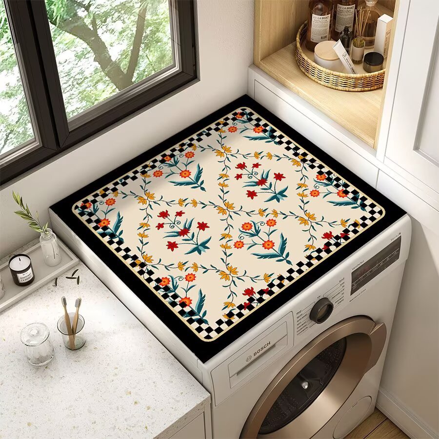 Floral Patterned Laundry Room Top Cover | High & Bury