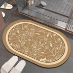 Floral-Patterned Memory Foam Bathroom Mat | High & Bury