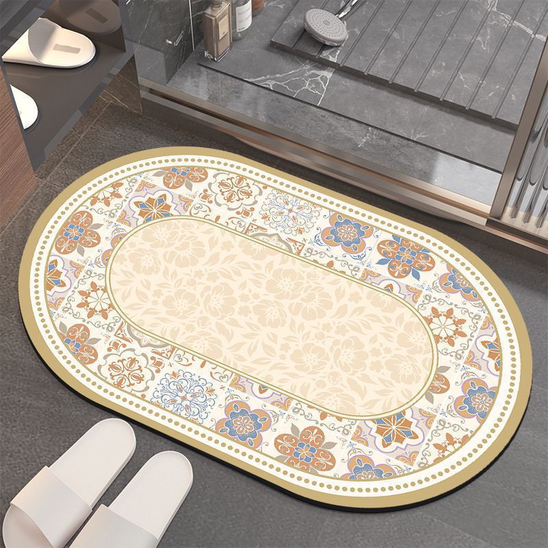 Floral-Patterned Memory Foam Bathroom Mat | High & Bury