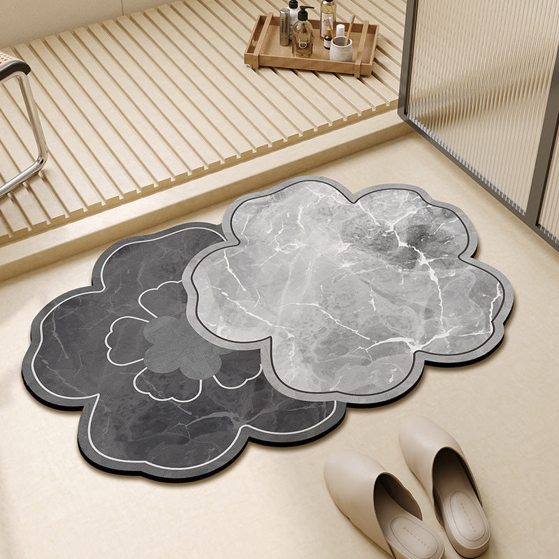 Floral Shape Bathroom Mat | High & Bury