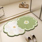 Floral Shape Bathroom Mat | High & Bury