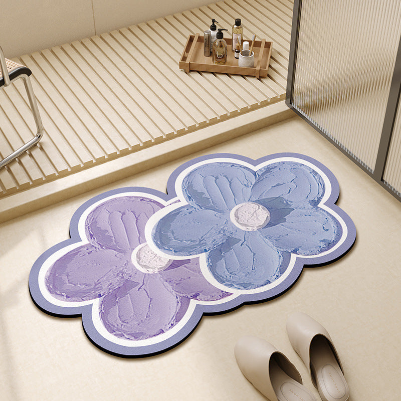 Floral Shape Bathroom Mat | High & Bury