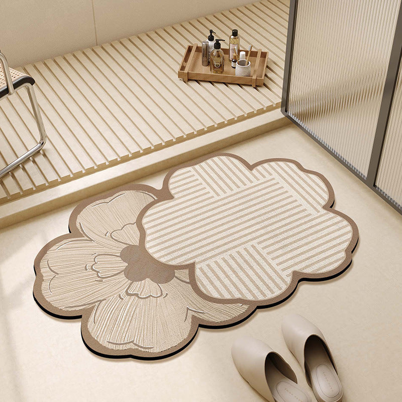 Floral Shape Bathroom Mat | High & Bury