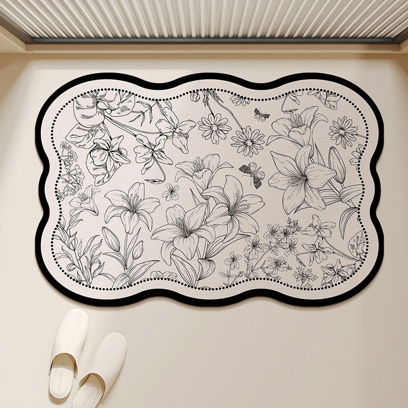Floral Shaped Decorative Area Mat | High & Bury
