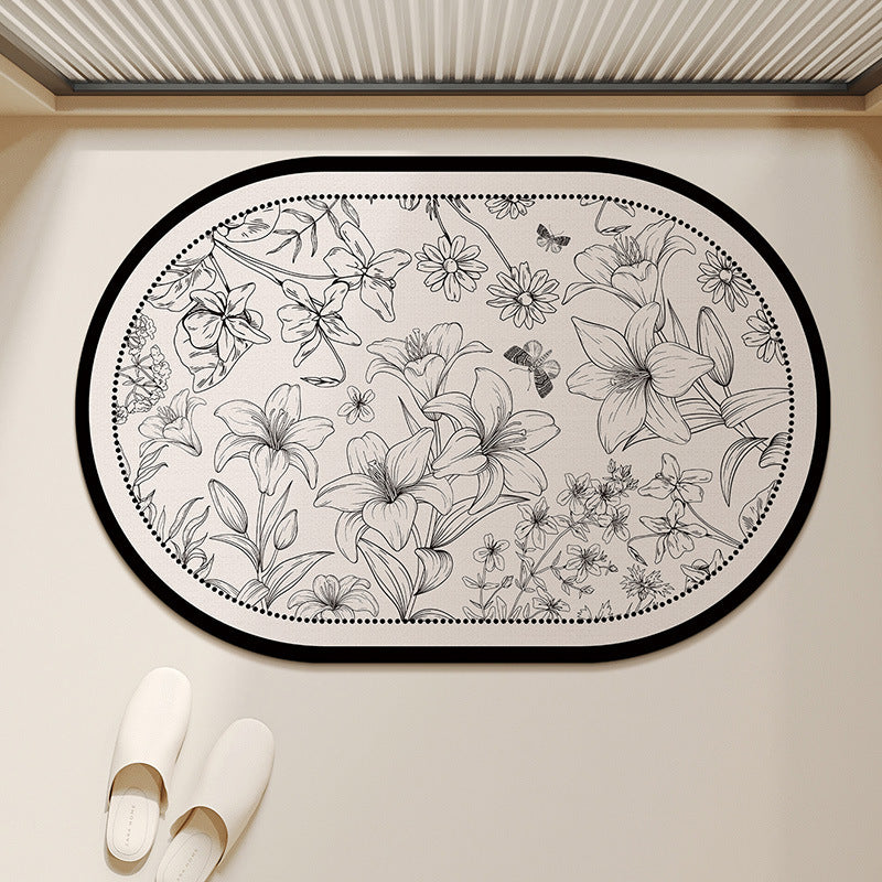 Floral Shaped Decorative Area Mat | High & Bury