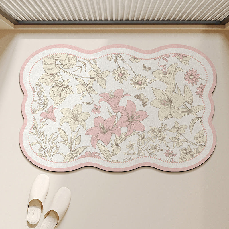 Floral Shaped Decorative Area Mat | High & Bury