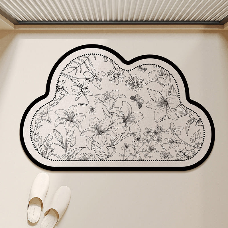 Floral Shaped Decorative Area Mat | High & Bury