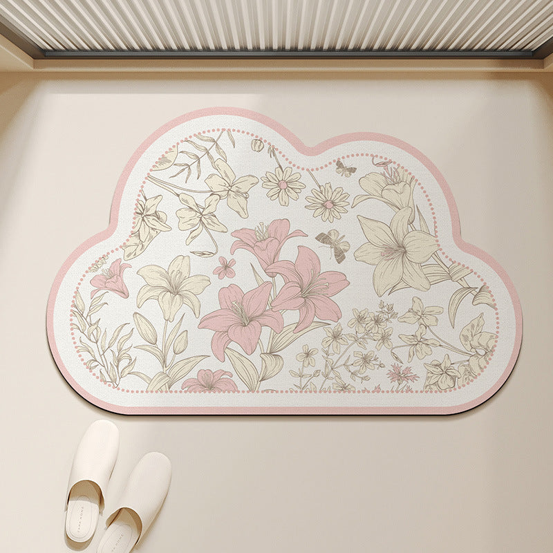 Floral Shaped Decorative Area Mat | High & Bury