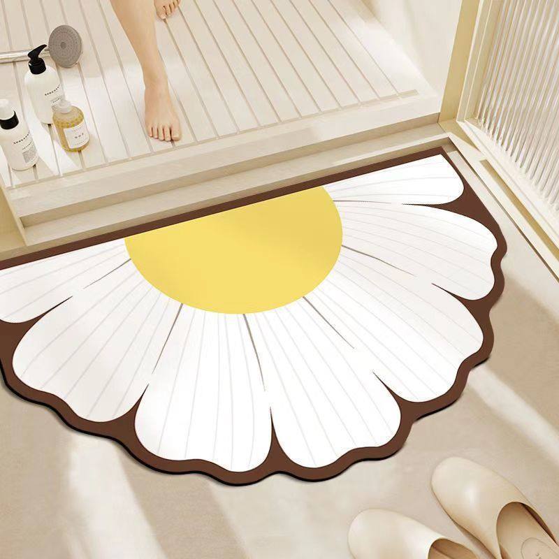 Floral-Shaped Memory Foam Bath Mat | High & Bury