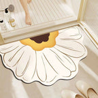 Floral-Shaped Memory Foam Bath Mat | High & Bury