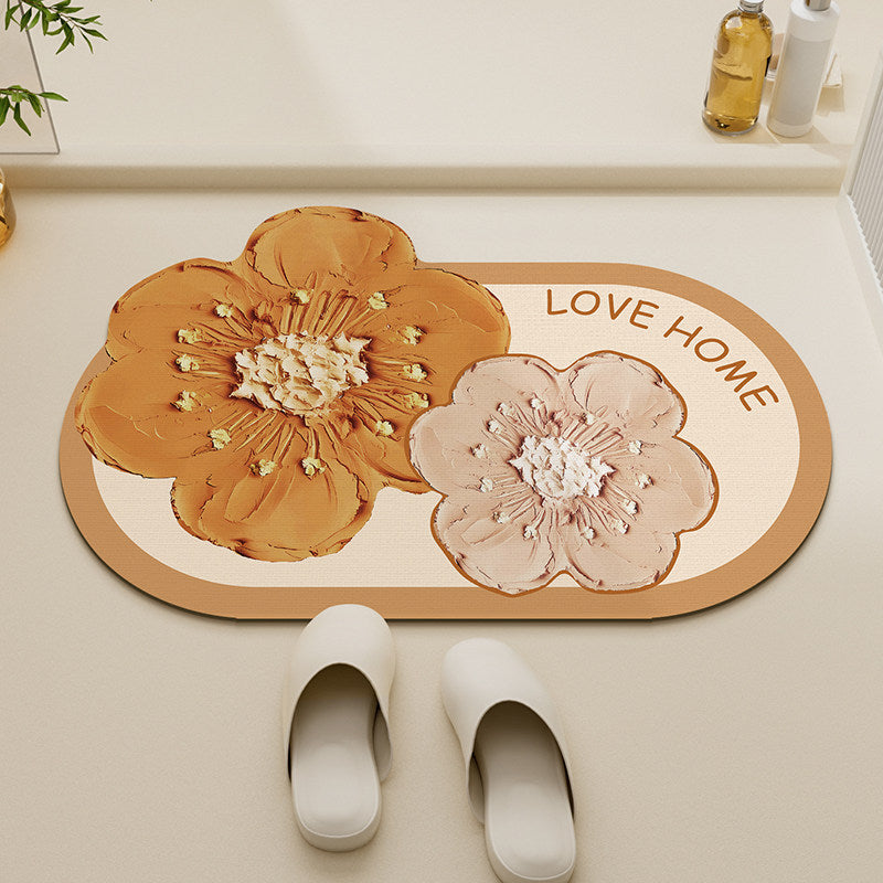 Floral-Themed Non-Slip Bath Mat | High & Bury