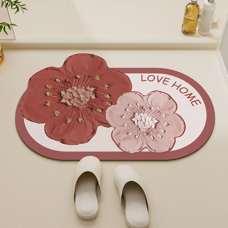 Floral-Themed Non-Slip Bath Mat | High & Bury