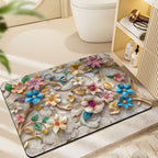 Floral-Themed Plush Bath Mat | High & Bury