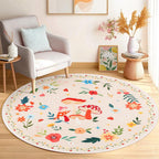 Floral-Themed Round Area Rug | High & Bury