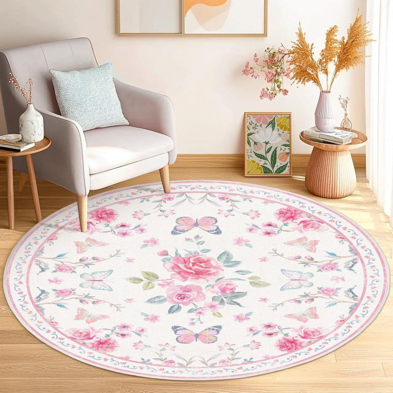 Floral-Themed Round Area Rug | High & Bury
