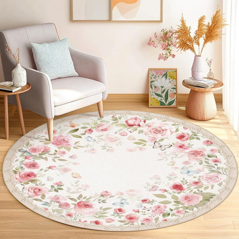 Floral-Themed Round Area Rug | High & Bury