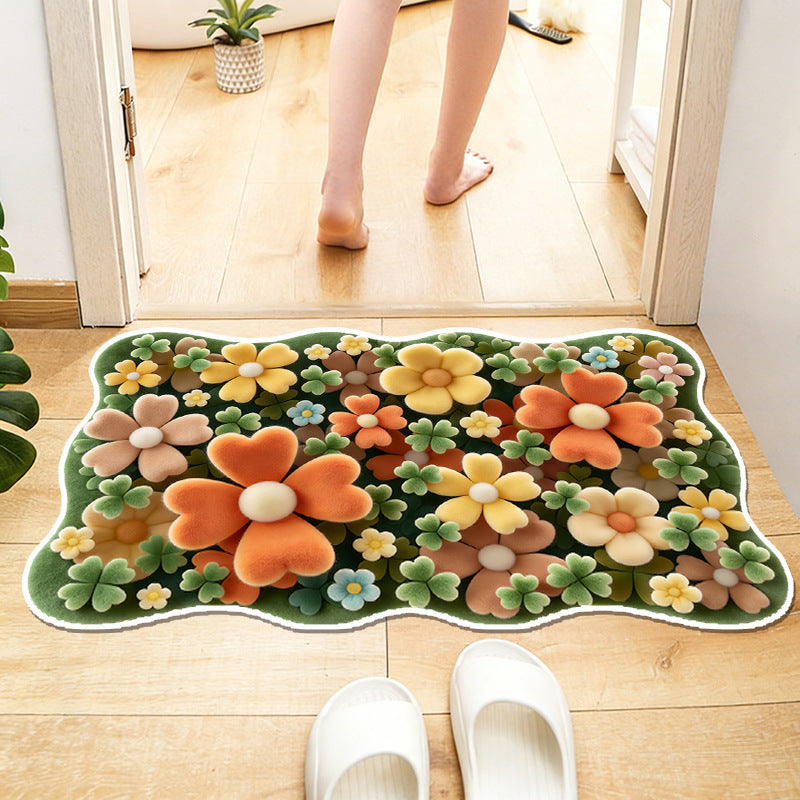Floral-Themed Waterproof Area Rug | High & Bury