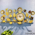 Floral Wall Clock with Decorative Leaf Design | High & Bury