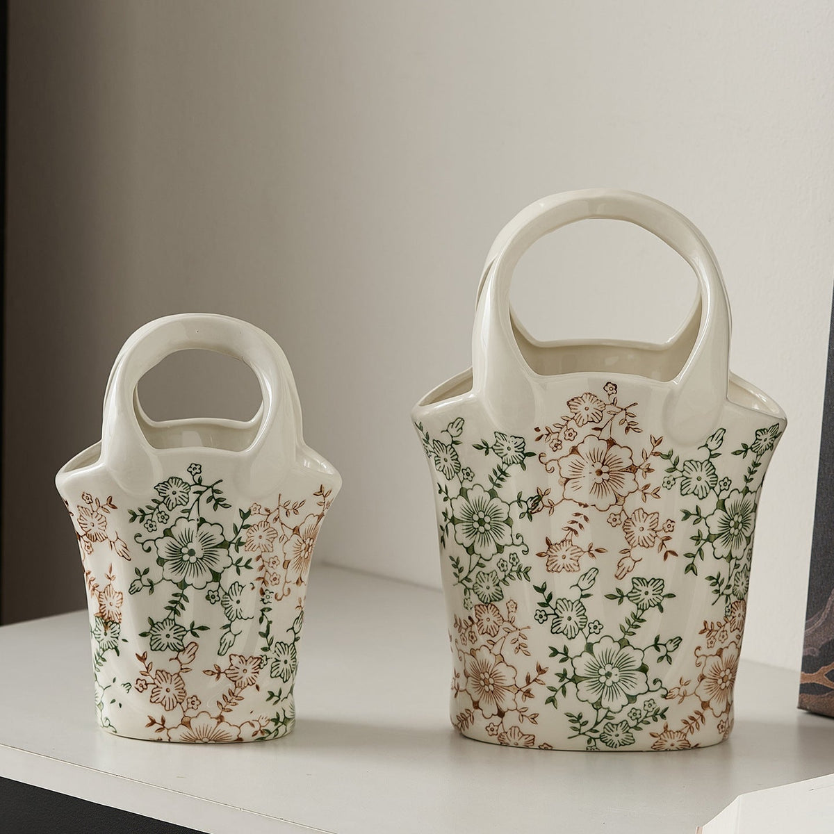 Flower Basket with Two Handles | High & Bury