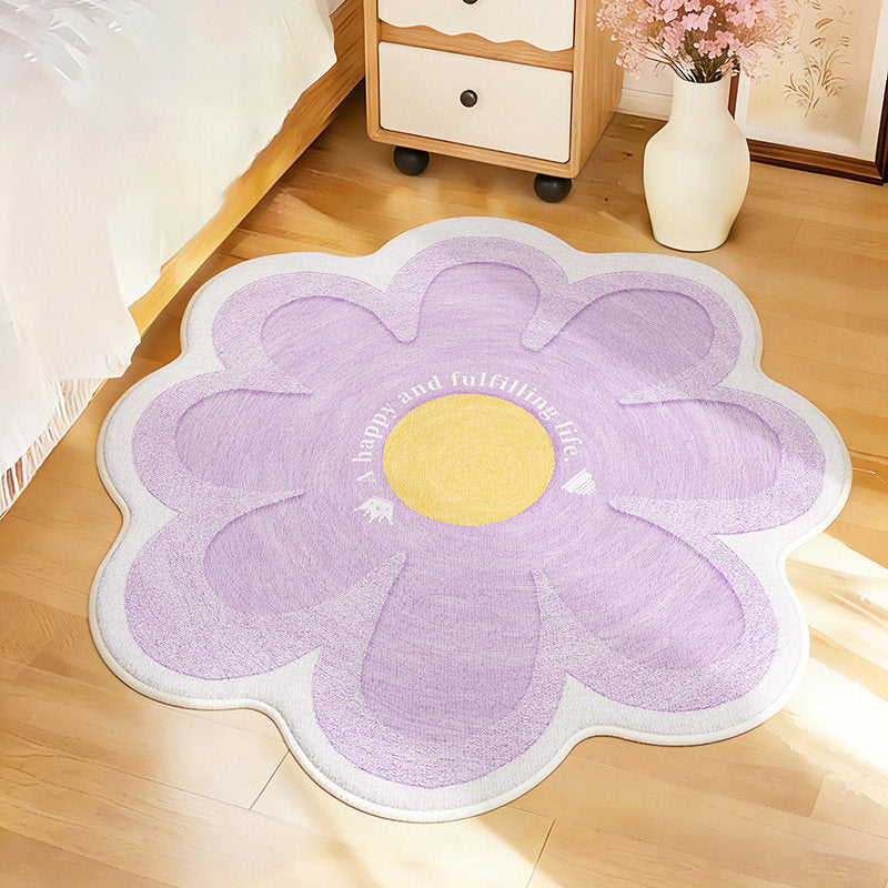 Flower-Shaped Decorative Area Rug | High & Bury