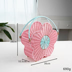 Flower-Shaped Decorative Woven Storage Basket | High & Bury