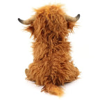 Fluffy Scottish Highland Cow Cuddle Toy for Children and Adults, view 4