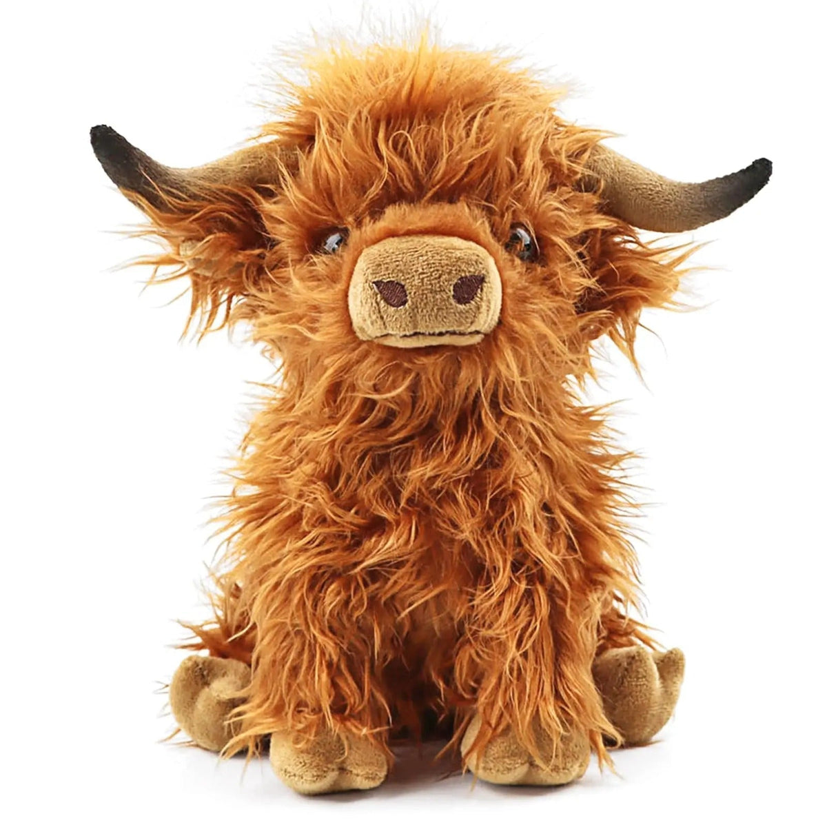 Fluffy Scottish Highland Cow Cuddle Toy for Children and Adults