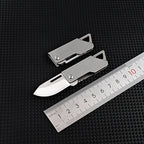 Foldable D2 Steel Survival Mini Knife, 85mm Total Length, 36mm Blade, view 2
