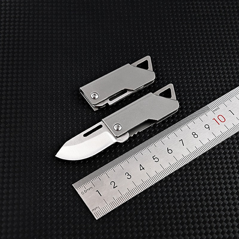 Foldable D2 Steel Survival Mini Knife, 85mm Total Length, 36mm Blade, view 2