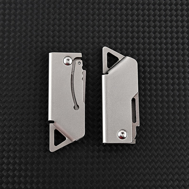 Foldable D2 Steel Survival Mini Knife, 85mm Total Length, 36mm Blade, view 5