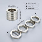 Foldable Four-Ring Titanium-Plated Steel Fidget Toy, 115 mm, view 2