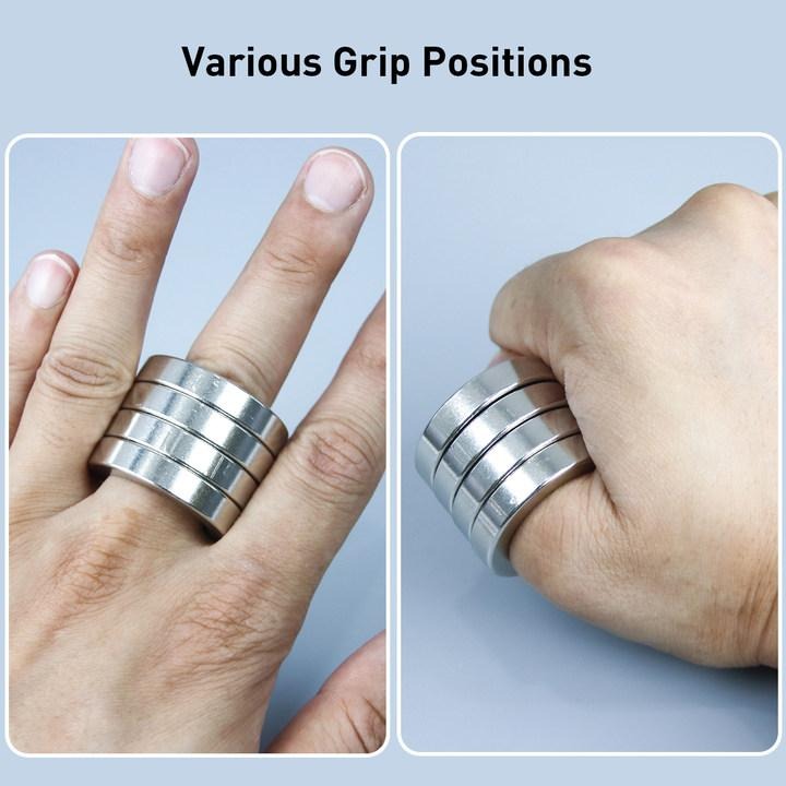 Foldable Four-Ring Titanium-Plated Steel Fidget Toy, 115 mm, view 4