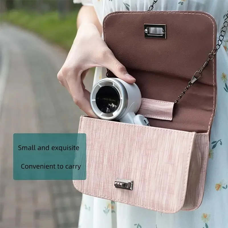 Foldable Handheld Turbo Fan with Digital Display, 5 Speeds, view 4