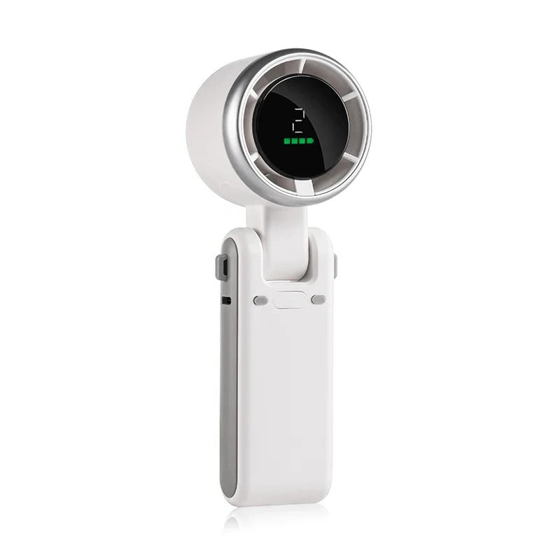 Foldable Handheld Turbo Fan with Digital Display, 5 Speeds, view 6