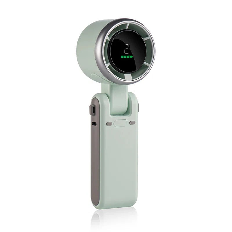 Foldable Handheld Turbo Fan with Digital Display, 5 Speeds, view 7