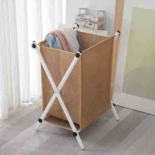 Foldable Laundry Basket with Practical Frame | High & Bury