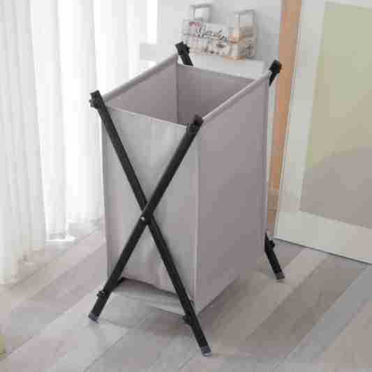 Foldable Laundry Basket with Practical Frame | High & Bury