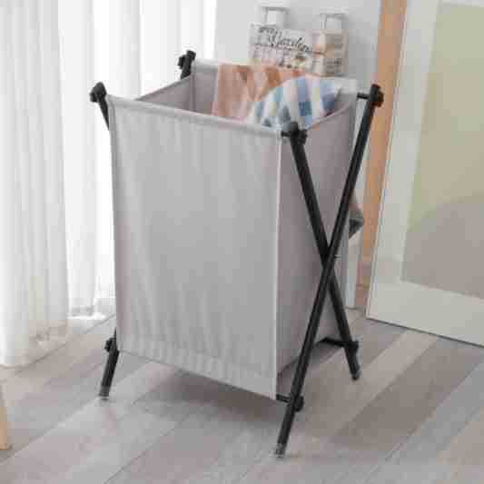 Foldable Laundry Basket with Practical Frame | High & Bury