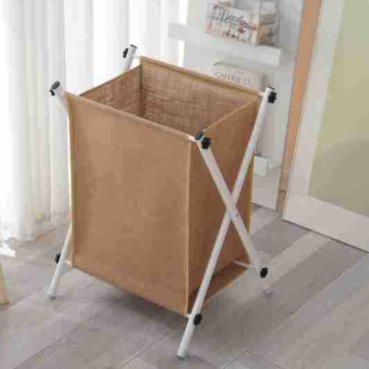 Foldable Laundry Basket with Practical Frame | High & Bury