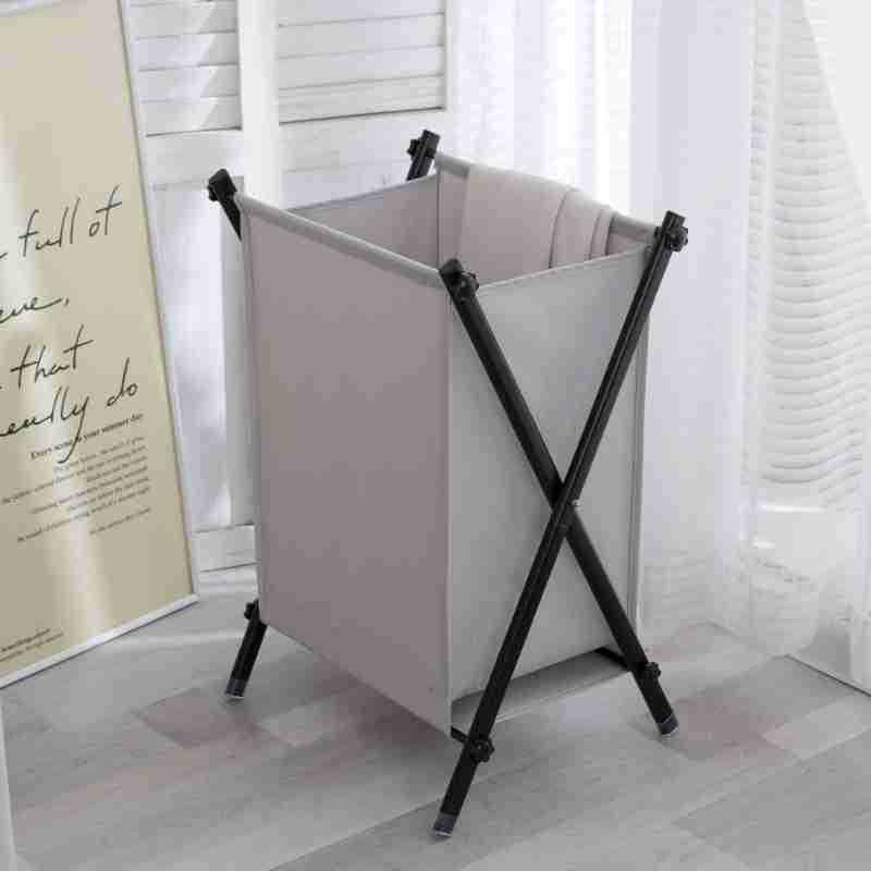 Foldable Laundry Basket with Practical Frame | High & Bury