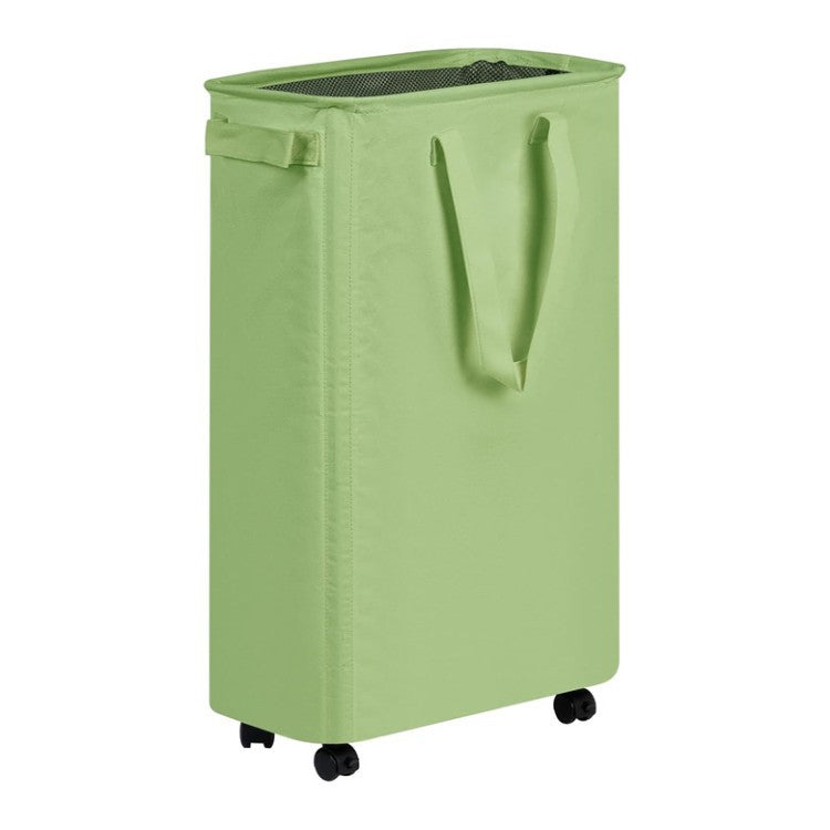 Foldable Laundry Basket with Wheels and Practical Lid | High & Bury