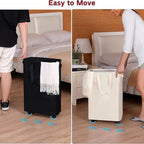 Foldable Laundry Basket with Wheels and Practical Lid | High & Bury