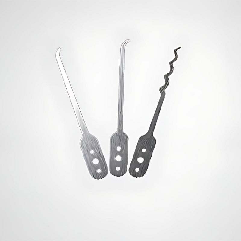 Foldable Lockpicking Tool with Three Plastic Pick Heads, 8 × 2.2 × 1.3 cm, view 4