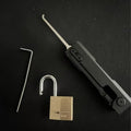 Foldable Lockpicking Tool with Three Plastic Pick Heads, 8 × 2.2 × 1.3 cm